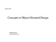 Concepts in Object-Oriented Design