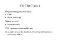 CS 330 Class 4 PowerPoint PPT Presentation