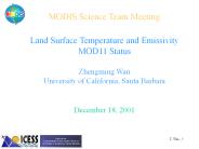 Land Surface Temperature and Emissivity