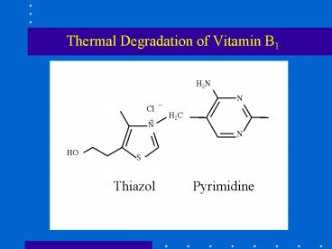 Thermal Degradation of Vitamin B1