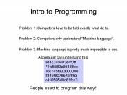 Intro to Programming