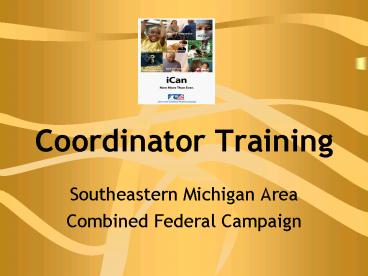 Coordinator Training