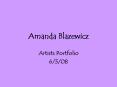 Amanda Blazewicz PowerPoint PPT Presentation