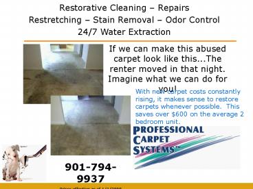 Commercial Carpet Maintenance