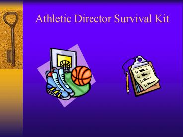 Athletic Director Survival Kit