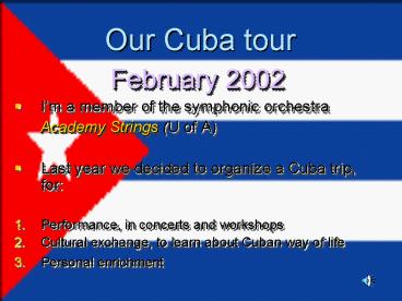 Our Cuba tour