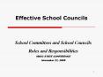 Effective School Councils PowerPoint PPT Presentation