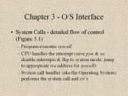 Chapter 3 - O/S Interface