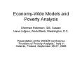 Economy-Wide Models and Poverty Analysis PowerPoint PPT Presentation
