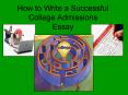 How to Write a Successful College Admissions         Essay PowerPoint PPT Presentation