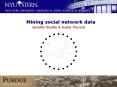 Mining social network data PowerPoint PPT Presentation