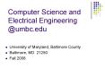 Computer Science and Electrical Engineering umbc'edu PowerPoint PPT Presentation