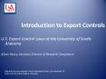 Introduction to Export Controls PowerPoint PPT Presentation