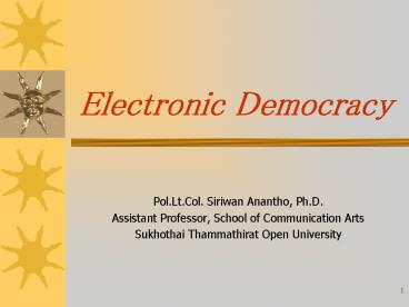 Electronic Democracy