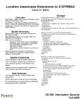 Location Awareness Extensions to XGTRBAC David W' Bettis PowerPoint PPT Presentation