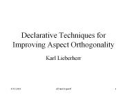 Declarative Techniques for Improving Aspect Orthogonality