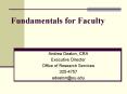 Fundamentals for Faculty PowerPoint PPT Presentation