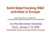 Solid StateTracking R
