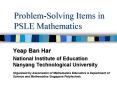 Problem-Solving Items in PSLE Mathematics PowerPoint PPT Presentation