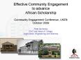 Effective Community Engagement to advance African Scholarship Community Engagement Conference, UKZN PowerPoint PPT Presentation