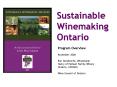 Sustainable Winemaking Ontario PowerPoint PPT Presentation