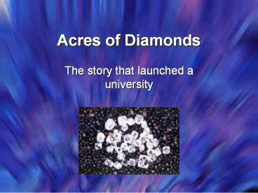 Acres of Diamonds