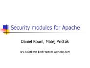 Security modules for Apache