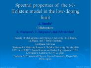 Spectral properties of