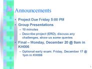 Announcements