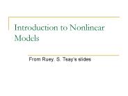 Introduction to Nonlinear Models