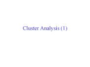 Cluster Analysis 1