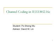 Channel Coding in IEEE802.16e