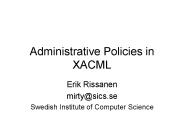 Administrative Policies in XACML