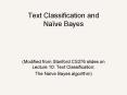 Text Classification and Nave Bayes PowerPoint PPT Presentation