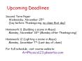 Upcoming Deadlines PowerPoint PPT Presentation