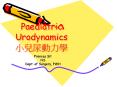 Paediatric Urodynamics PowerPoint PPT Presentation