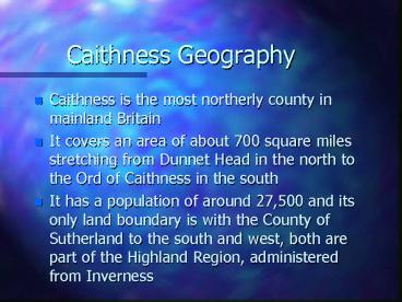 Caithness Geography