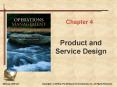 Product and Service Design PowerPoint PPT Presentation
