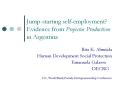 Jump-starting self-employment? Evidence from Projectos Productivos in Argentina PowerPoint PPT Presentation