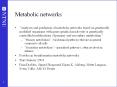 Metabolic networks PowerPoint PPT Presentation