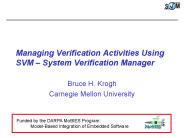 Managing Verification Activities Using SVM System Verification Manager