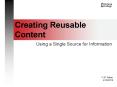 Creating Reusable Content PowerPoint PPT Presentation