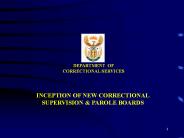 DEPARTMENT OF CORRECTIONAL SERVICES