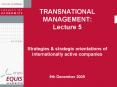 TRANSNATIONAL MANAGEMENT: Lecture 5 PowerPoint PPT Presentation