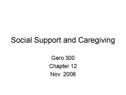 Social Support and Caregiving