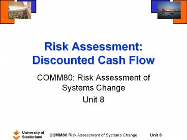Risk Assessment: Discounted Cash Flow