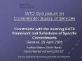 WTO Symposium on CrossBorder Supply of Services Constraints with the existing GATS framework and Sch PowerPoint PPT Presentation