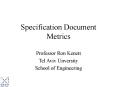 Specification Document Metrics PowerPoint PPT Presentation