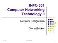INFO 331 Computer Networking Technology II PowerPoint PPT Presentation
