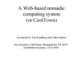 A Webbased nomadic computing system or CoolTown PowerPoint PPT Presentation
